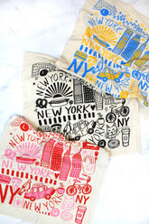 New York Screen Printed Tea Towel